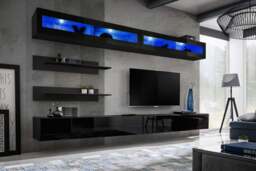 "Fly I2 Entertainment Unit For TVs Up To 75"" - White 320cm" - thumbnail 2