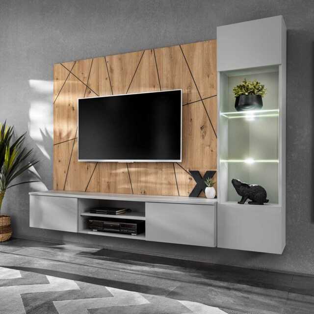 "Xavi G Entertainment Unit For TVs Up To 70"" - Pearl Grey 200cm" - image 1