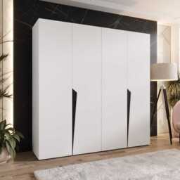 Piano I Hinged Door Wardrobe 200cm - Black 200cm - thumbnail 8