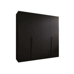 Piano I Hinged Door Wardrobe 200cm - Black 200cm - thumbnail 2