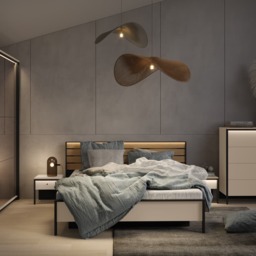 Enna EN-05 Bedside Table 40cm - Beige 40cm - thumbnail 6