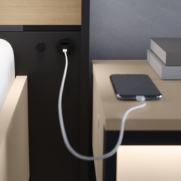 Enna EN-05 Bedside Table 40cm - Beige 40cm - thumbnail 8