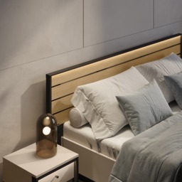 Enna EN-05 Bedside Table 40cm - Beige 40cm - thumbnail 7