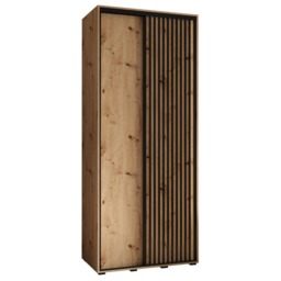Sapporo I Sliding Door Wardrobe 120cm - Black 120cm - thumbnail 5