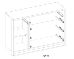Quant QA-08 Sideboard Cabinet 130cm - Oak Artisan 130cm - thumbnail 6