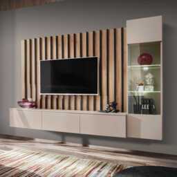 "Verti Entertainment Unit For TVs Up To 75"" - Pearl Grey 220cm" - thumbnail 2