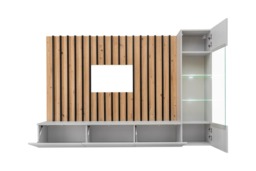 "Verti Entertainment Unit For TVs Up To 75"" - Pearl Grey 220cm" - thumbnail 4