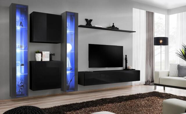 "Switch XVI Entertainment Unit For TVs Up To 75"" - Black 330cm Graphite" - image 1