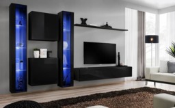 "Switch XVI Entertainment Unit For TVs Up To 75"" - Black 330cm Graphite" - thumbnail 5
