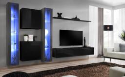 "Switch XVI Entertainment Unit For TVs Up To 75"" - Black 330cm Graphite" - thumbnail 1