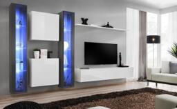 "Switch XVI Entertainment Unit For TVs Up To 75"" - Black 330cm Graphite" - thumbnail 6
