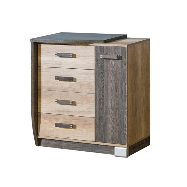 Romero R14 Highboard Cabinet 80cm - Oak Canyon 80cm Left - image 1