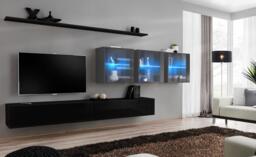 "Switch XVII Entertainment Unit For TVs Up To 49"" - Black 330cm Graphite"