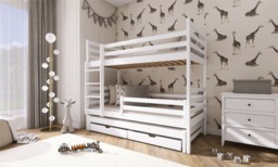 Luke Bunk Bed with Trundle and Storage - White Without Mattresses - thumbnail 4