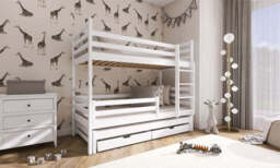 Luke Bunk Bed with Trundle and Storage - White Without Mattresses - thumbnail 1