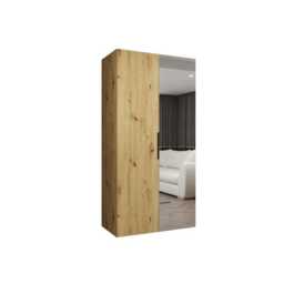 Marbella II Hinged Door Wardrobe 100cm - Oak Artisan 100cm - thumbnail 2