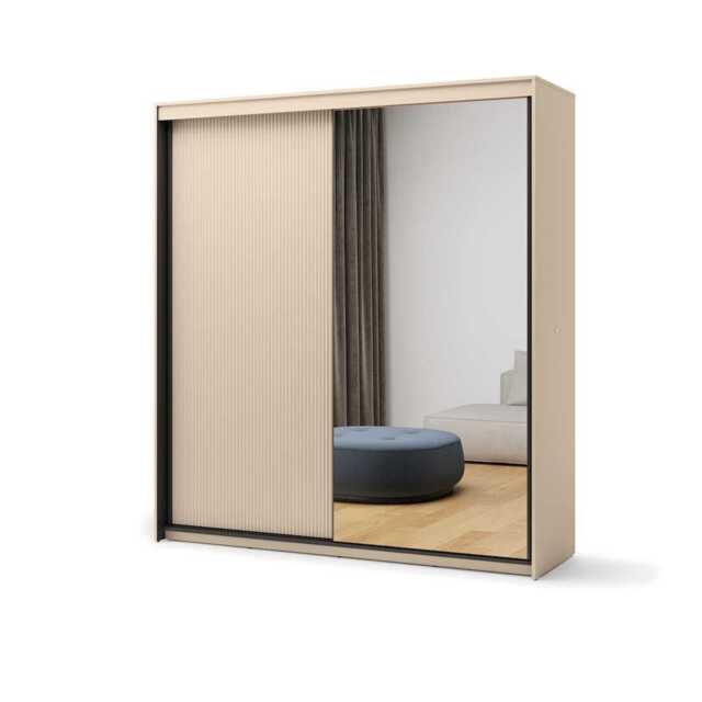 Trend TS-01 Sliding Door Wardrobe 200cm - Beige 200cm - image 1