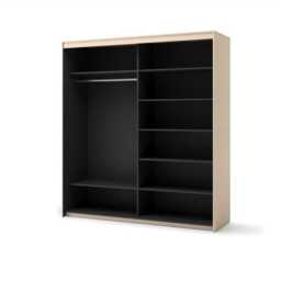 Trend TS-01 Sliding Door Wardrobe 200cm - Beige 200cm - thumbnail 2