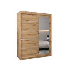 Uppsala V2 Sliding Door Wardrobe 150cm - Black 150cm - thumbnail 6