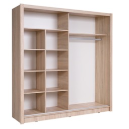 Baku 10 Sliding Door Wardrobe 155cm - White 155cm - thumbnail 8