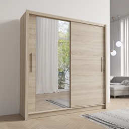 Baku 10 Sliding Door Wardrobe 155cm - White 155cm - thumbnail 7