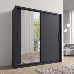 Baku 10 Sliding Door Wardrobe 155cm - White 155cm - thumbnail 2