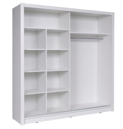 Baku 10 Sliding Door Wardrobe 155cm - White 155cm - thumbnail 6