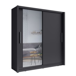 Baku 10 Sliding Door Wardrobe 155cm - White 155cm - thumbnail 3