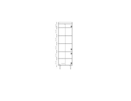 Vasina 09 Tall Display Cabinet 60cm - Oak Castello 60cm - thumbnail 6