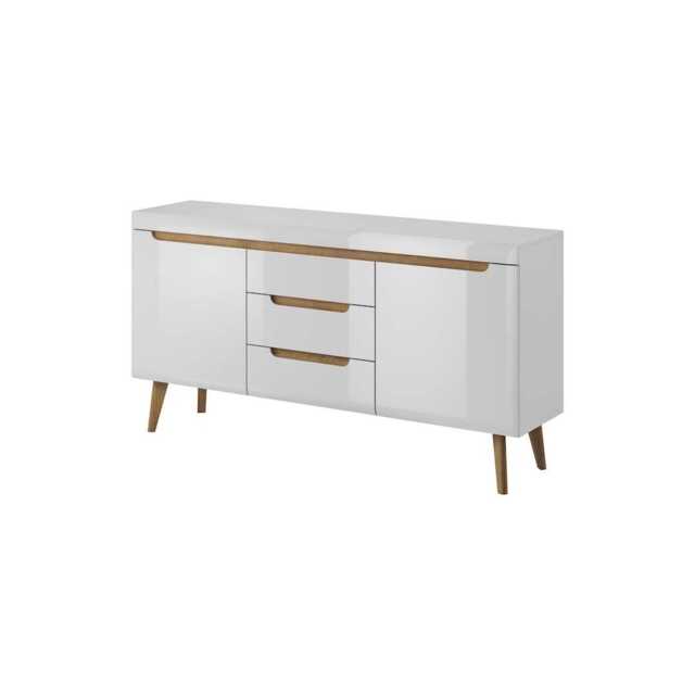 Nordi Large Sideboard Cabinet 160cm - White Gloss 160cm - image 1