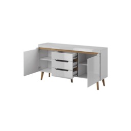 Nordi Large Sideboard Cabinet 160cm - White Gloss 160cm - thumbnail 2