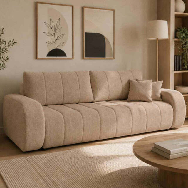 Sofa Bed Baloo - Beige 248cm 105cm - image 1
