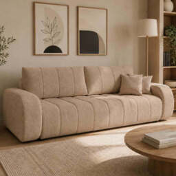 Sofa Bed Baloo - Beige 248cm 105cm - thumbnail 1