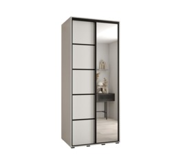 Cannes V Sliding Door Wardrobe 110cm - White 110cm - thumbnail 6