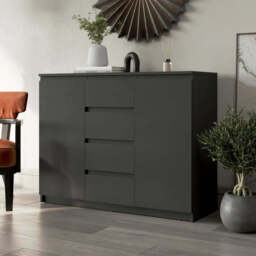 Idea ID-04 Sideboard Cabinet 109cm - Black Matt 109cm