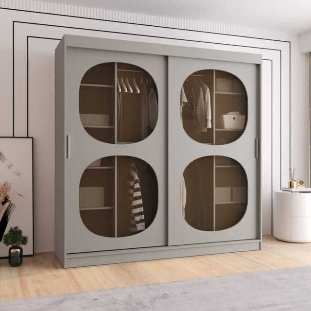 Bahrain II Sliding Door Wardrobe 200cm - Cashmere 200cm - image 1