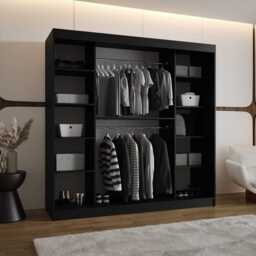 Bahrain II Sliding Door Wardrobe 200cm - Cashmere 200cm - thumbnail 5