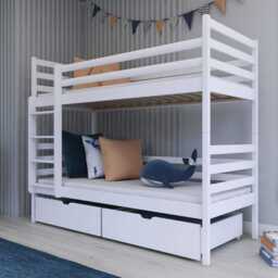 Wooden Bunk Bed Nemo with Storage - Cinnamon Foam Mattresses - thumbnail 4