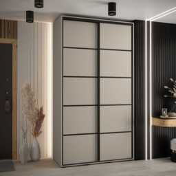 Dakota IV Sliding Door Wardrobe 130cm - Cashmere 130cm - thumbnail 1