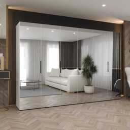 Marbella III Hinged Door Wardrobe 300cm - White 300cm