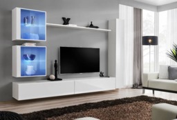 "Switch XVIII Entertainment Unit For TVs Up To 75"" - Graphite 280cm Oak Wotan" - thumbnail 2