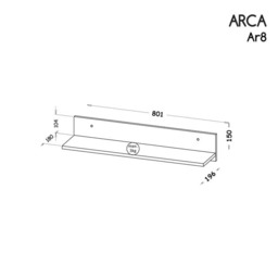 Arca AR8 Wall Shelf 80cm - Oak Wotan 80cm - thumbnail 3