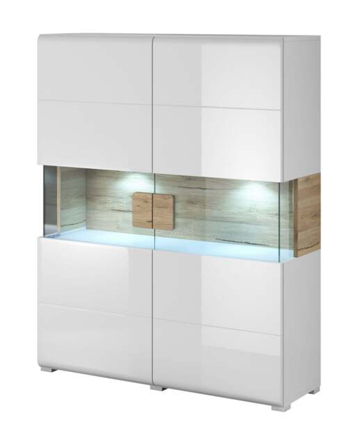 Toledo 42 Display Cabinet 122cm - Oak San Remo 122cm - image 1