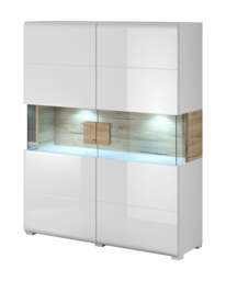 Toledo 42 Display Cabinet 122cm - Oak San Remo 122cm - thumbnail 1