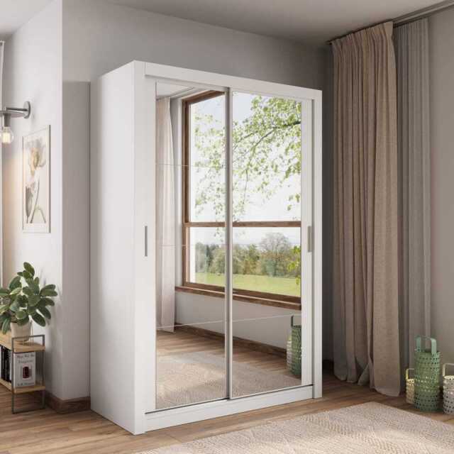 Arti 18 - 2 Sliding Door Wardrobe 150cm - White 150cm - image 1