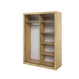Arti 18 - 2 Sliding Door Wardrobe 150cm - White 150cm - thumbnail 8