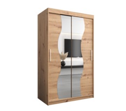 Madrid Sliding Door Wardrobe 120cm - Black 120cm - thumbnail 3