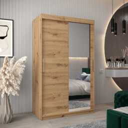 Tokyo II Sliding Door Wardrobe 120cm - Oak Artisan 120cm - thumbnail 1