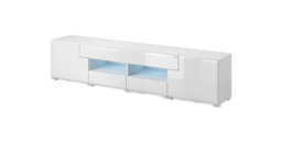 Toledo 40 TV Cabinet 208cm - White Gloss 208cm - thumbnail 2