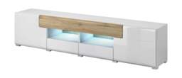Toledo 40 TV Cabinet 208cm - White Gloss 208cm - thumbnail 6